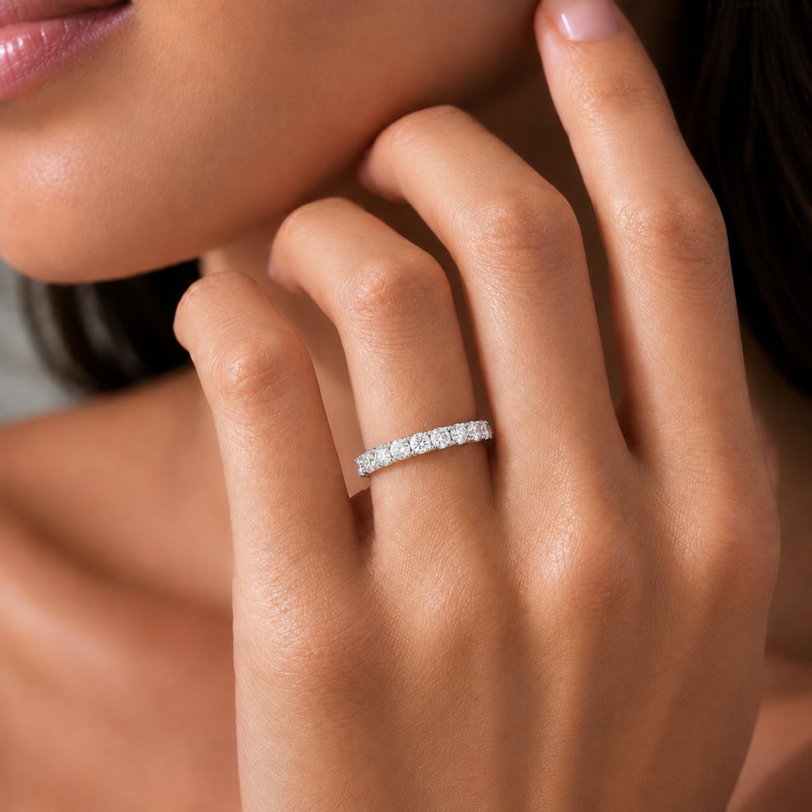 Venturant 0.50 -1.00 Carat T.W. Round-cut Lab Grown Diamond (F/VS+) 14K Gold 13 Stone Band Ring