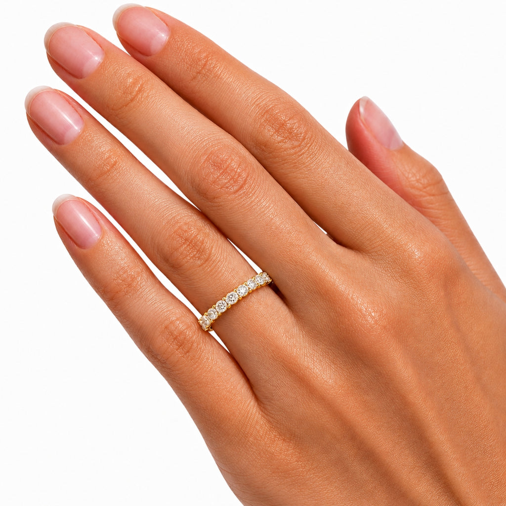 Venturant 0.50 -1.00 Carat T.W. Round-cut Lab Grown Diamond (F/VS+) 14K Gold 13 Stone Band Ring