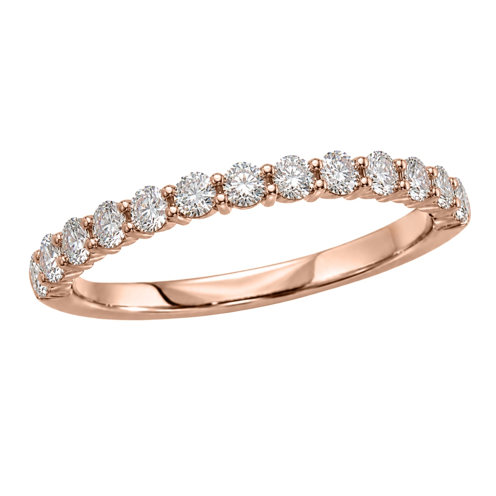 Venturant 0.50 -1.00 Carat T.W. Round-cut Lab Grown Diamond (F/VS+) 14K Gold 13 Stone Band Ring