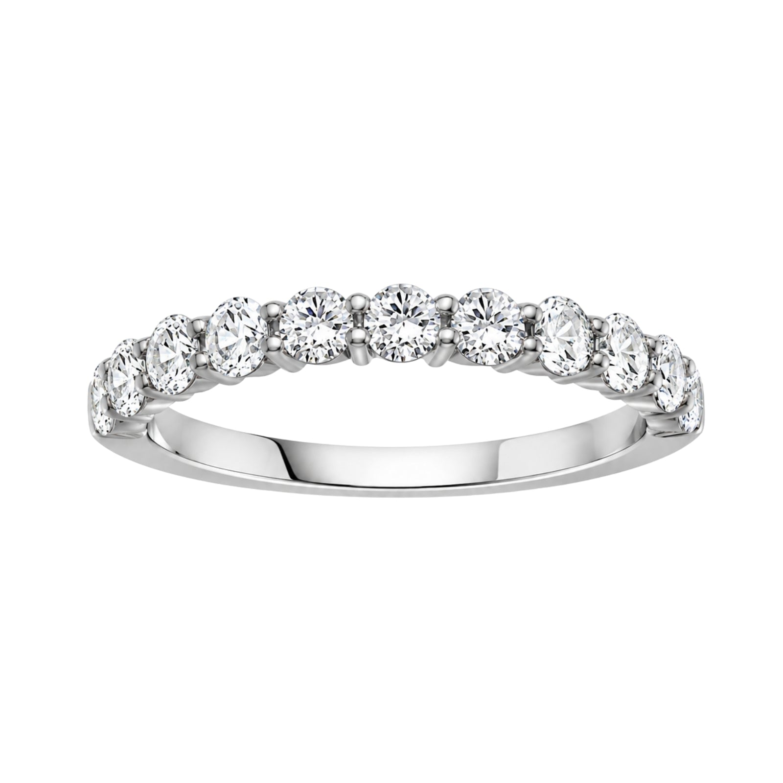Venturant 1.00 -3.00 Carat T.W. Round-cut Lab Grown Diamond (F/VS+) 14K Gold 11 Stone Band Ring