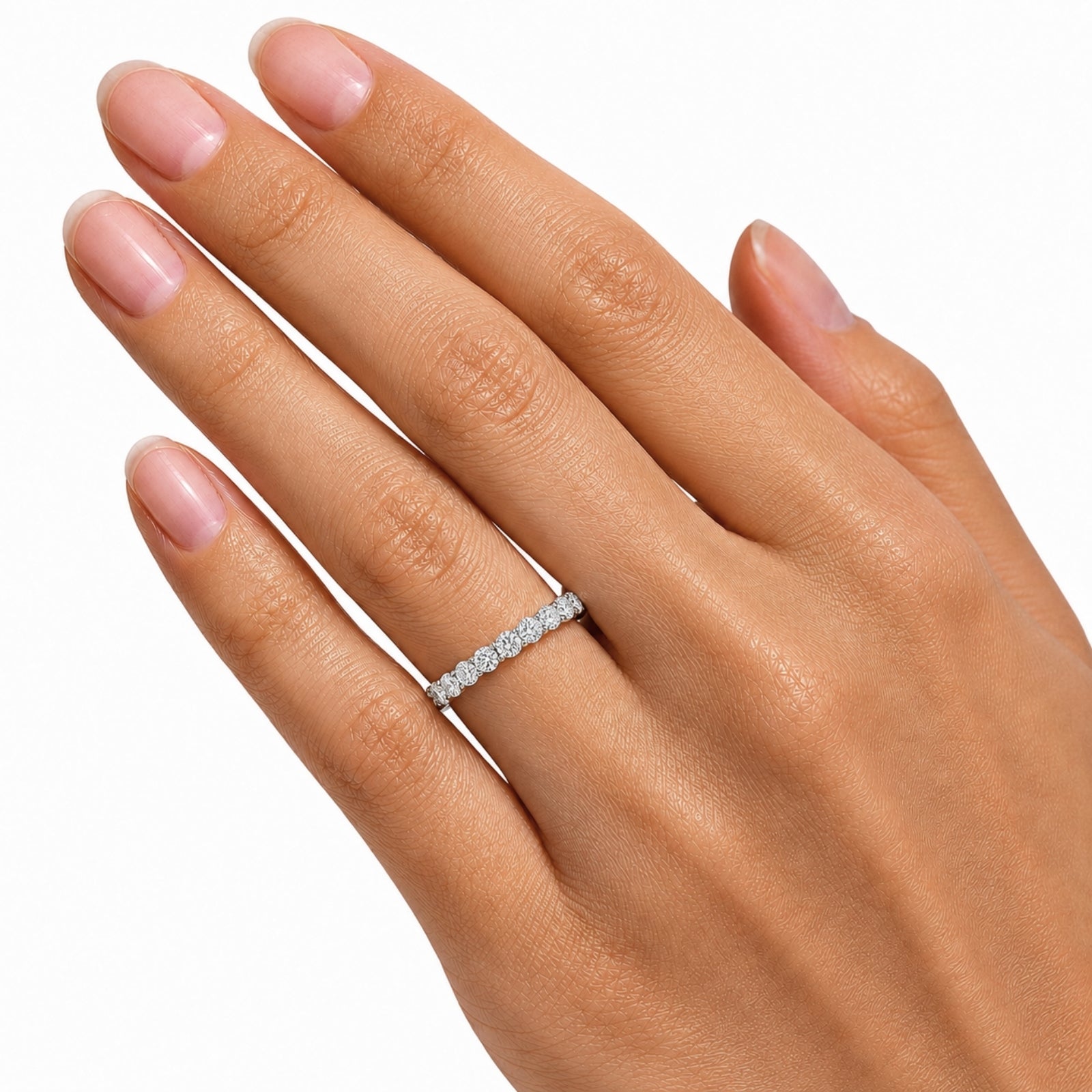 Venturant 1.00 -3.00 Carat T.W. Round-cut Lab Grown Diamond (F/VS+) 14K Gold 11 Stone Band Ring