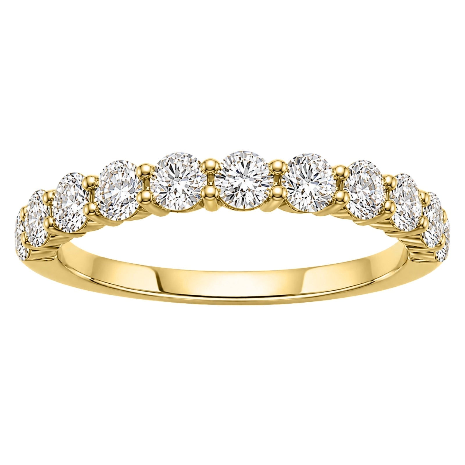 Venturant 1.00 -3.00 Carat T.W. Round-cut Lab Grown Diamond (F/VS+) 14K Gold 11 Stone Band Ring