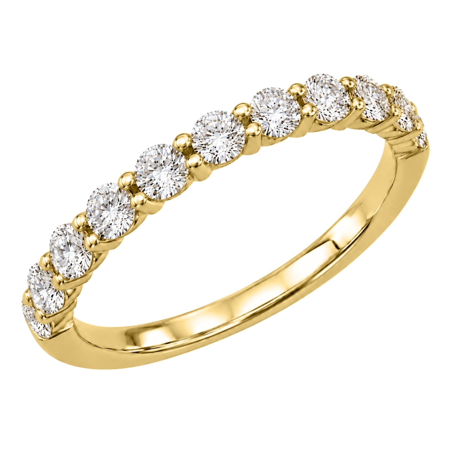 Venturant 1.00 -3.00 Carat T.W. Round-cut Lab Grown Diamond (F/VS+) 14K Gold 11 Stone Band Ring