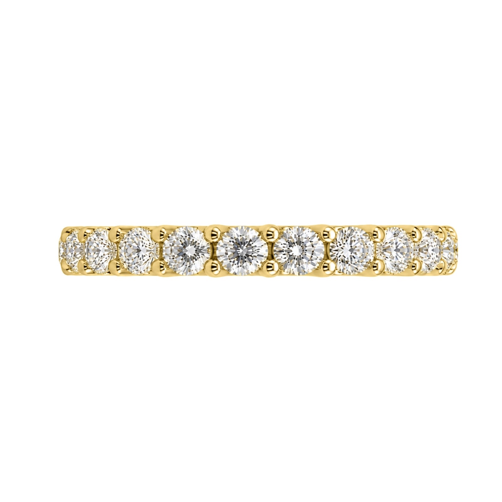 Venturant 1.00 -3.00 Carat T.W. Round-cut Lab Grown Diamond (F/VS+) 14K Gold 11 Stone Band Ring