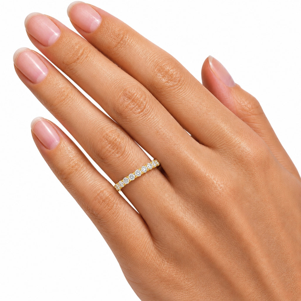 Venturant 1.00 -3.00 Carat T.W. Round-cut Lab Grown Diamond (F/VS+) 14K Gold 11 Stone Band Ring