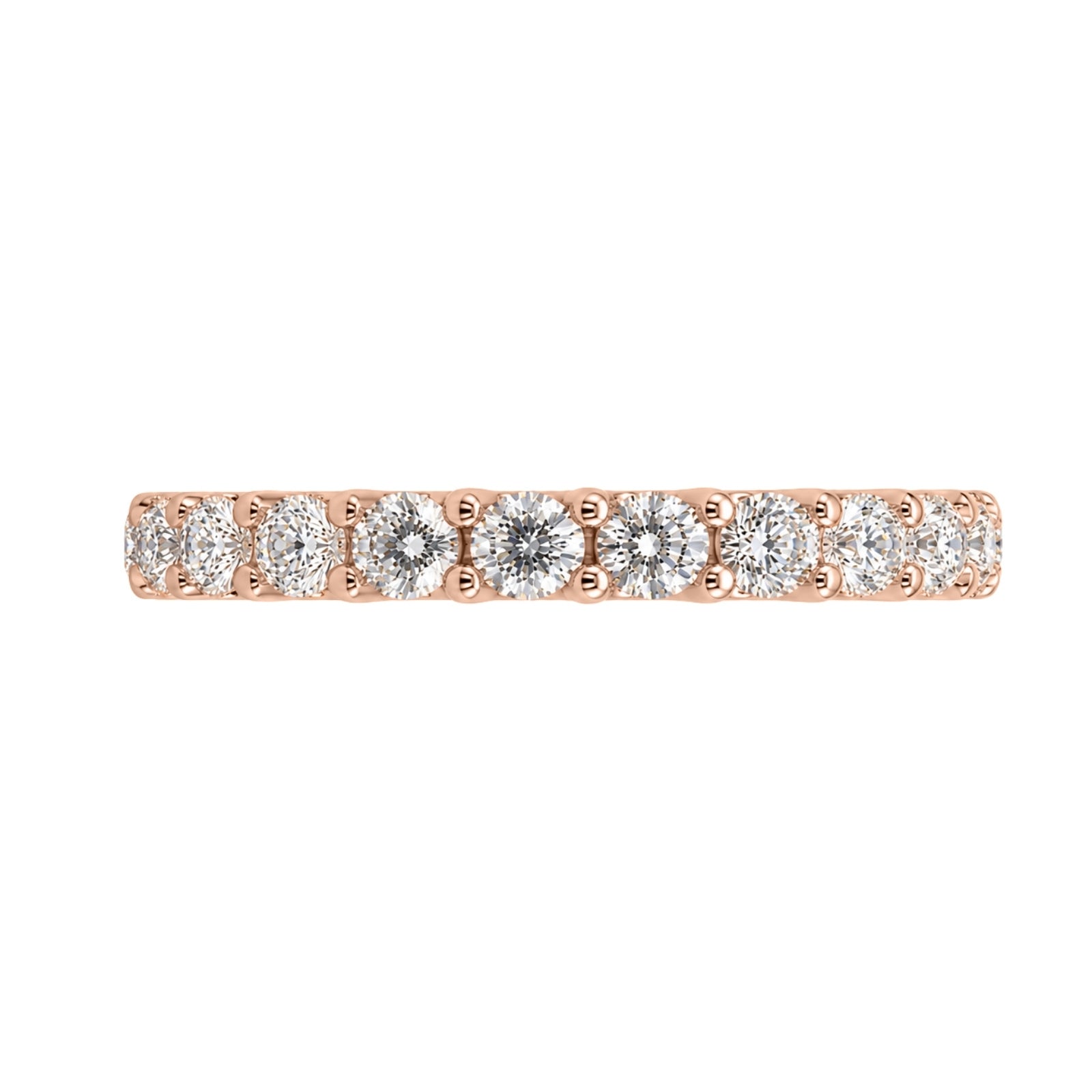 Venturant 1.00 -3.00 Carat T.W. Round-cut Lab Grown Diamond (F/VS+) 14K Gold 11 Stone Band Ring