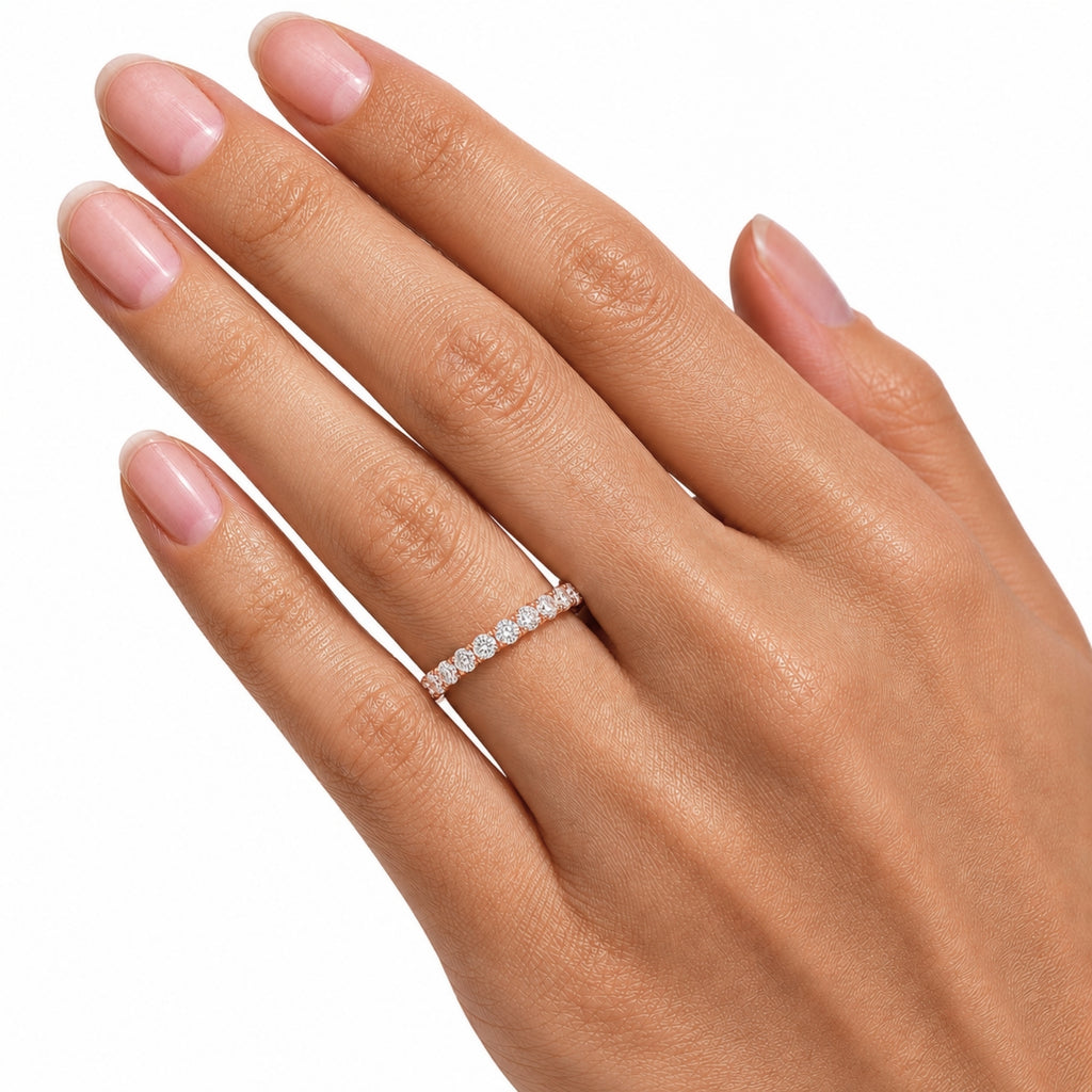 Venturant 1.00 -3.00 Carat T.W. Round-cut Lab Grown Diamond (F/VS+) 14K Gold 11 Stone Band Ring