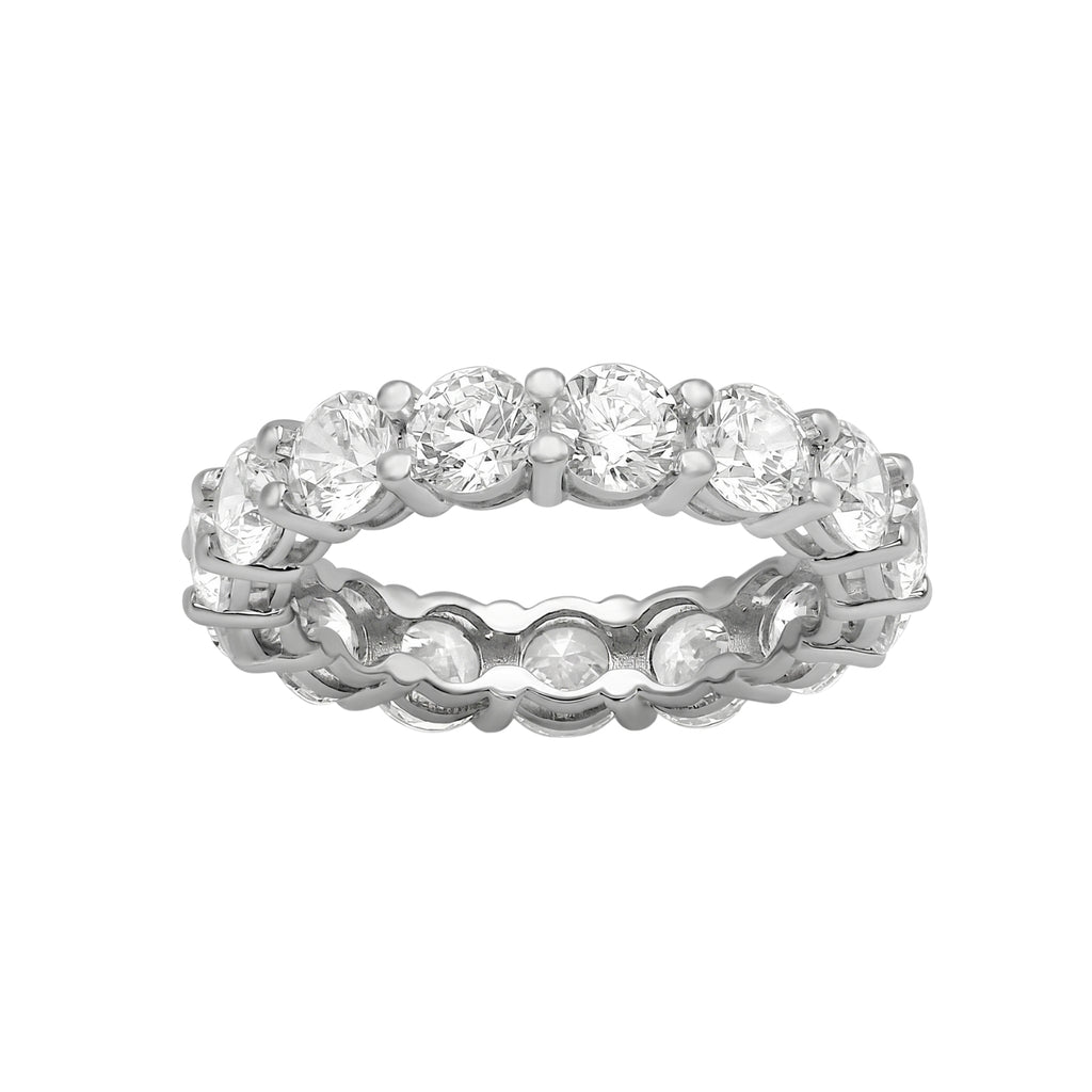 Venturant 3.00 - 7.00  Carat T.W. Round-cut Lab Grown Diamond (F/VS+) 14K Gold Eternity Band Ring