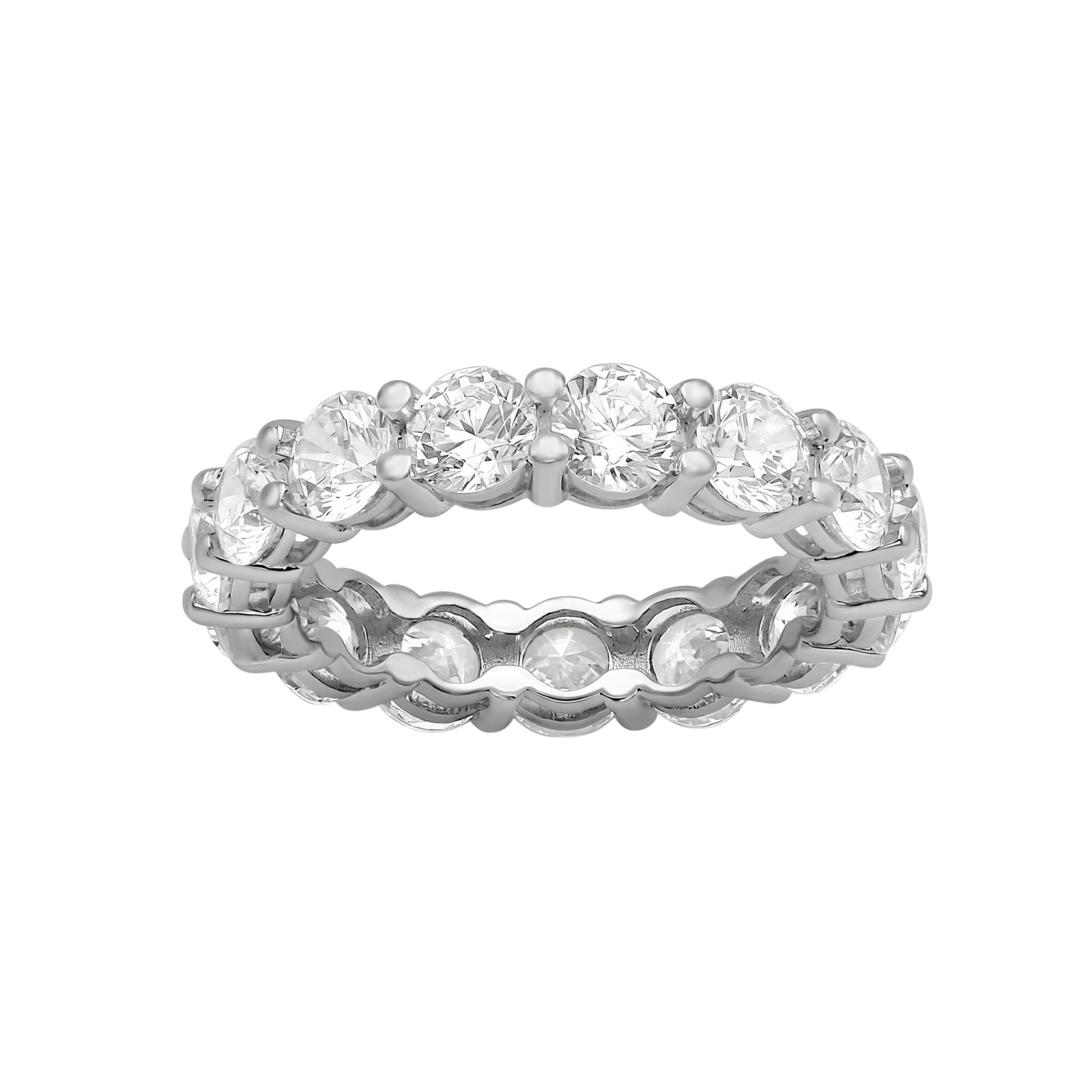 Venturant 3.00 - 7.00  Carat T.W. Round-cut Lab Grown Diamond (F/VS+) 14K Gold Eternity Band Ring