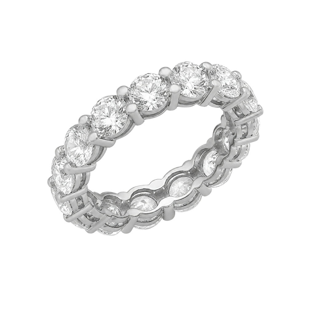 Venturant 3.00 - 7.00  Carat T.W. Round-cut Lab Grown Diamond (F/VS+) 14K Gold Eternity Band Ring