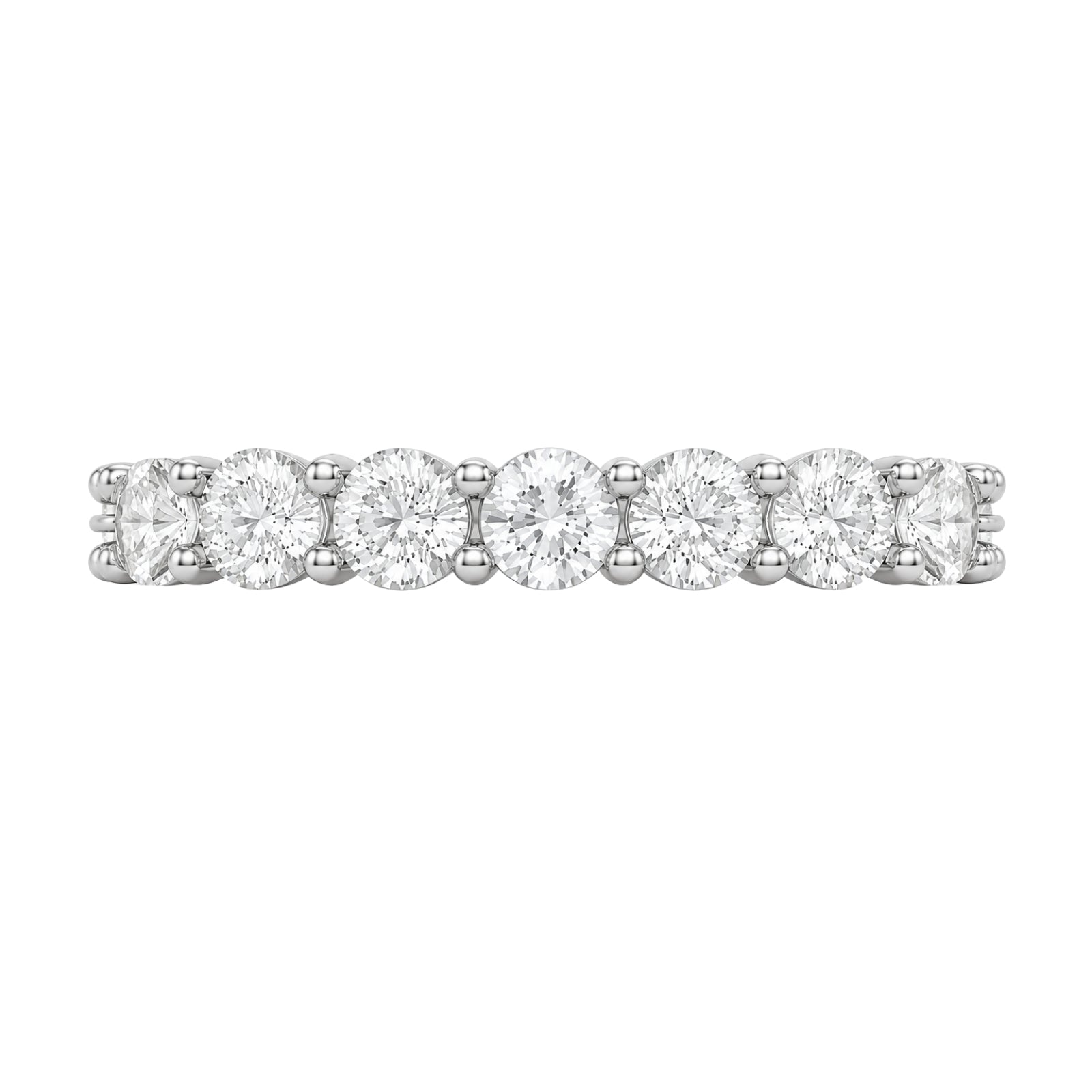 Venturant 3.00 - 7.00  Carat T.W. Round-cut Lab Grown Diamond (F/VS+) 14K Gold Eternity Band Ring