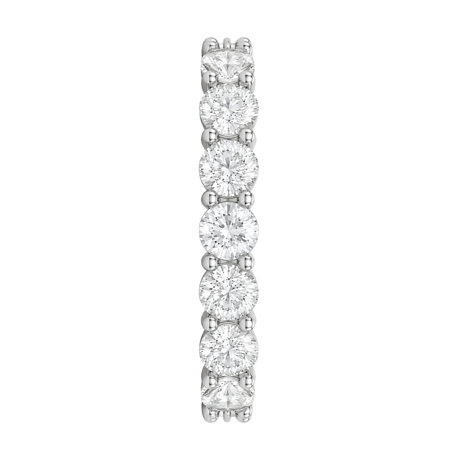 Venturant 3.00 - 7.00  Carat T.W. Round-cut Lab Grown Diamond (F/VS+) 14K Gold Eternity Band Ring