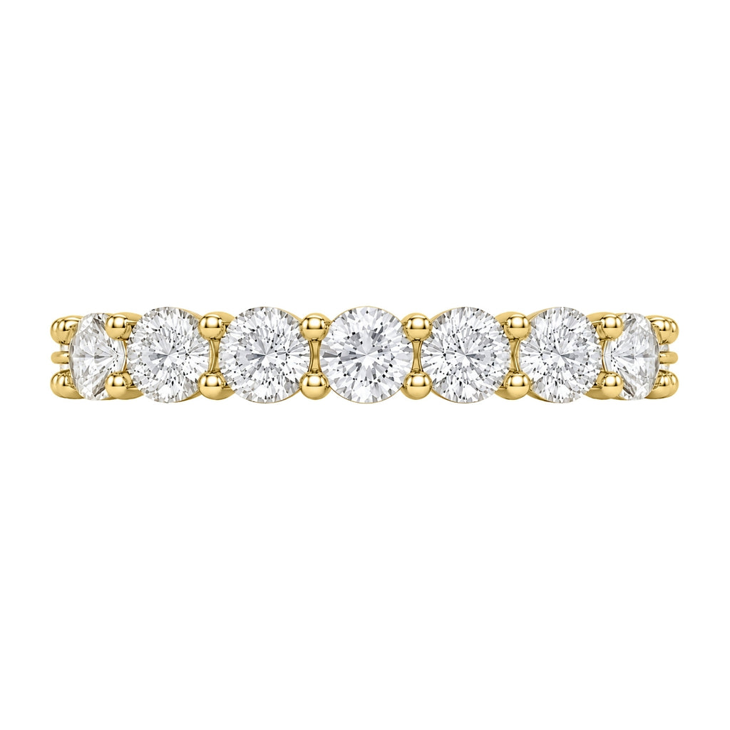 Venturant 3.00 - 7.00  Carat T.W. Round-cut Lab Grown Diamond (F/VS+) 14K Gold Eternity Band Ring