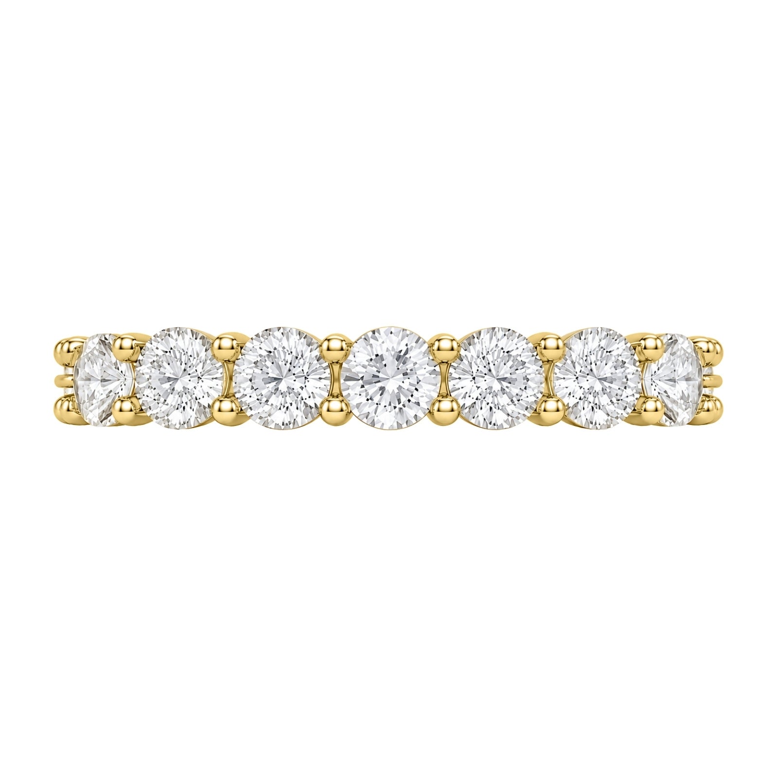 Venturant 3.00 - 7.00  Carat T.W. Round-cut Lab Grown Diamond (F/VS+) 14K Gold Eternity Band Ring