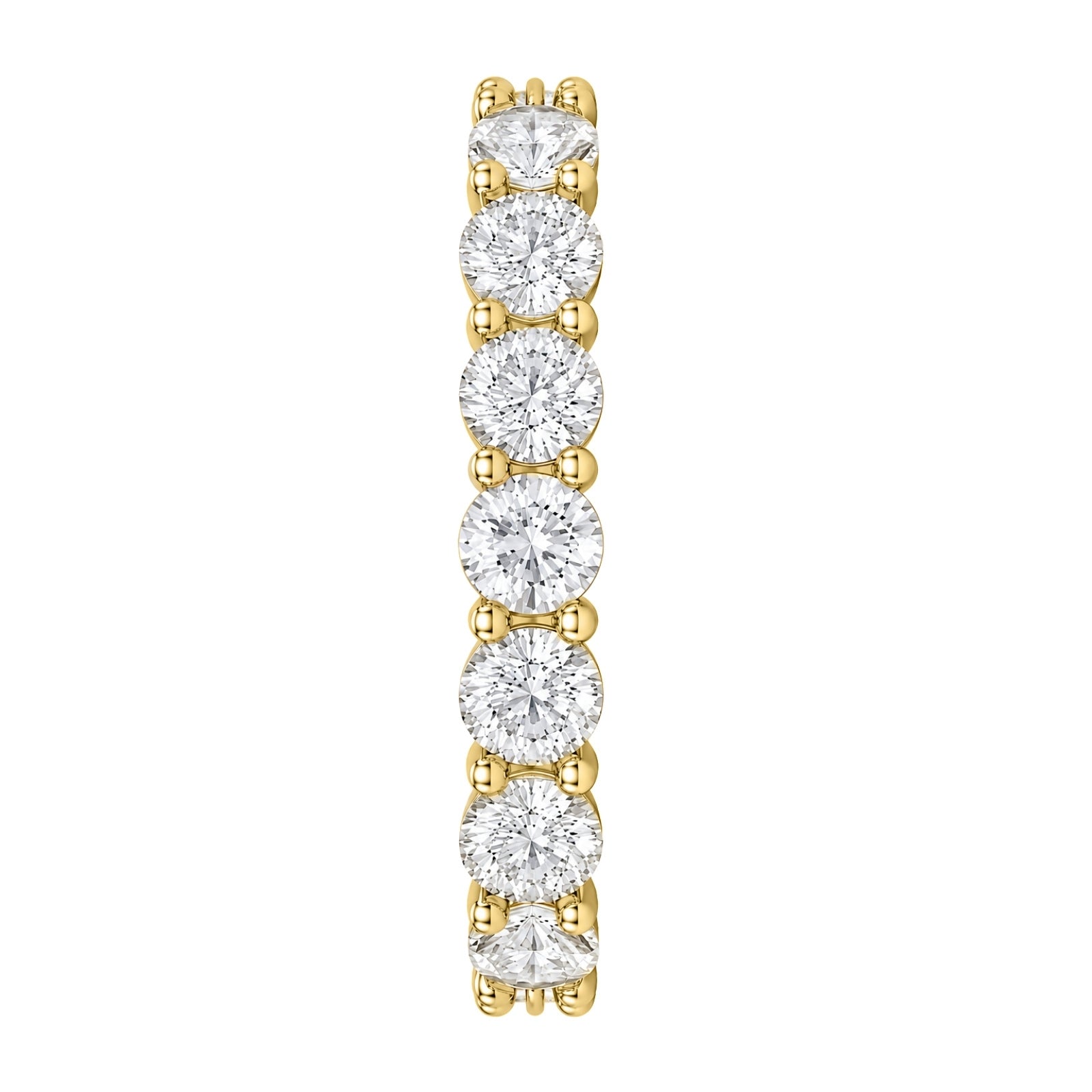 Venturant 3.00 - 7.00  Carat T.W. Round-cut Lab Grown Diamond (F/VS+) 14K Gold Eternity Band Ring