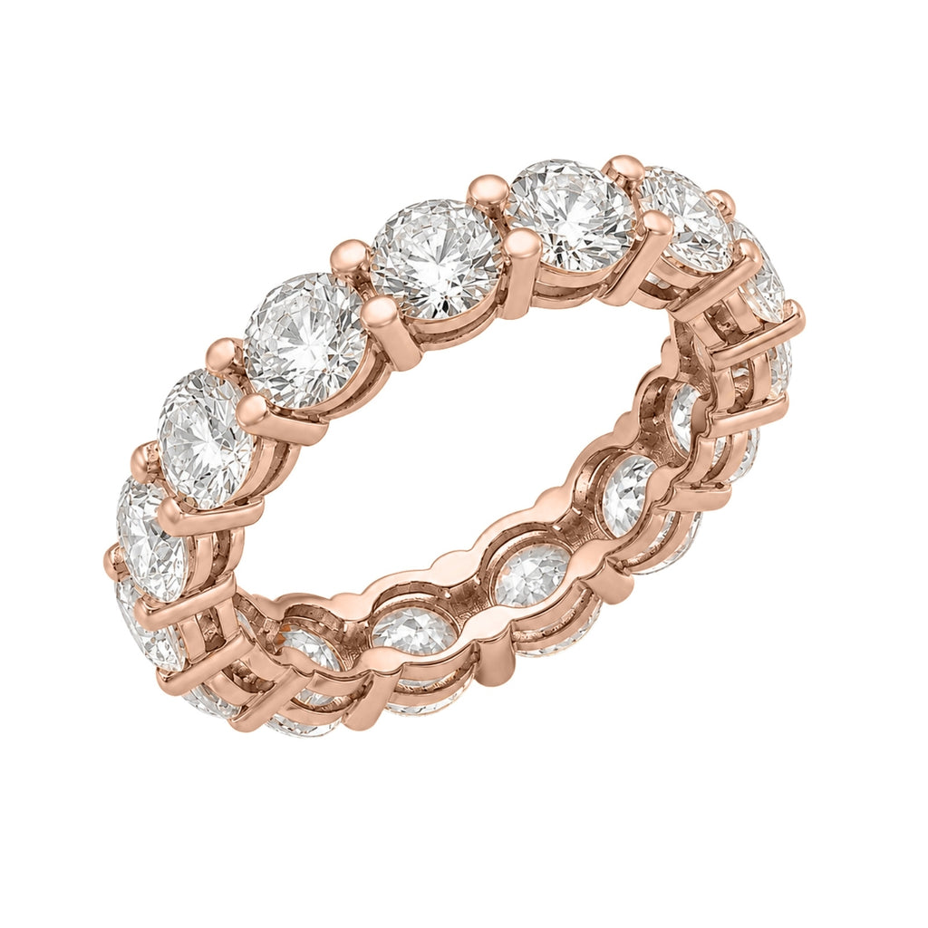 Venturant 3.00 - 7.00  Carat T.W. Round-cut Lab Grown Diamond (F/VS+) 14K Gold Eternity Band Ring