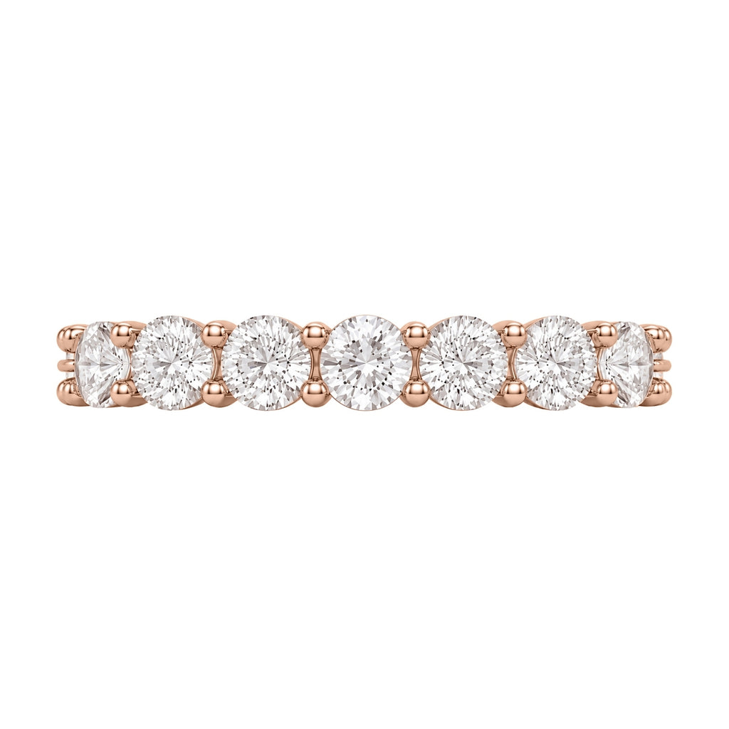 Venturant 3.00 - 7.00  Carat T.W. Round-cut Lab Grown Diamond (F/VS+) 14K Gold Eternity Band Ring