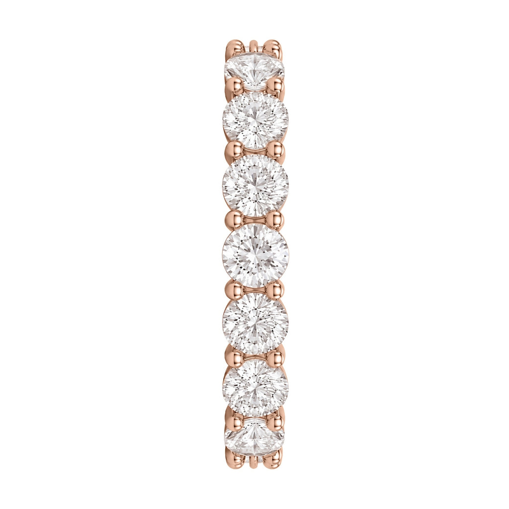 Venturant 3.00 - 7.00  Carat T.W. Round-cut Lab Grown Diamond (F/VS+) 14K Gold Eternity Band Ring