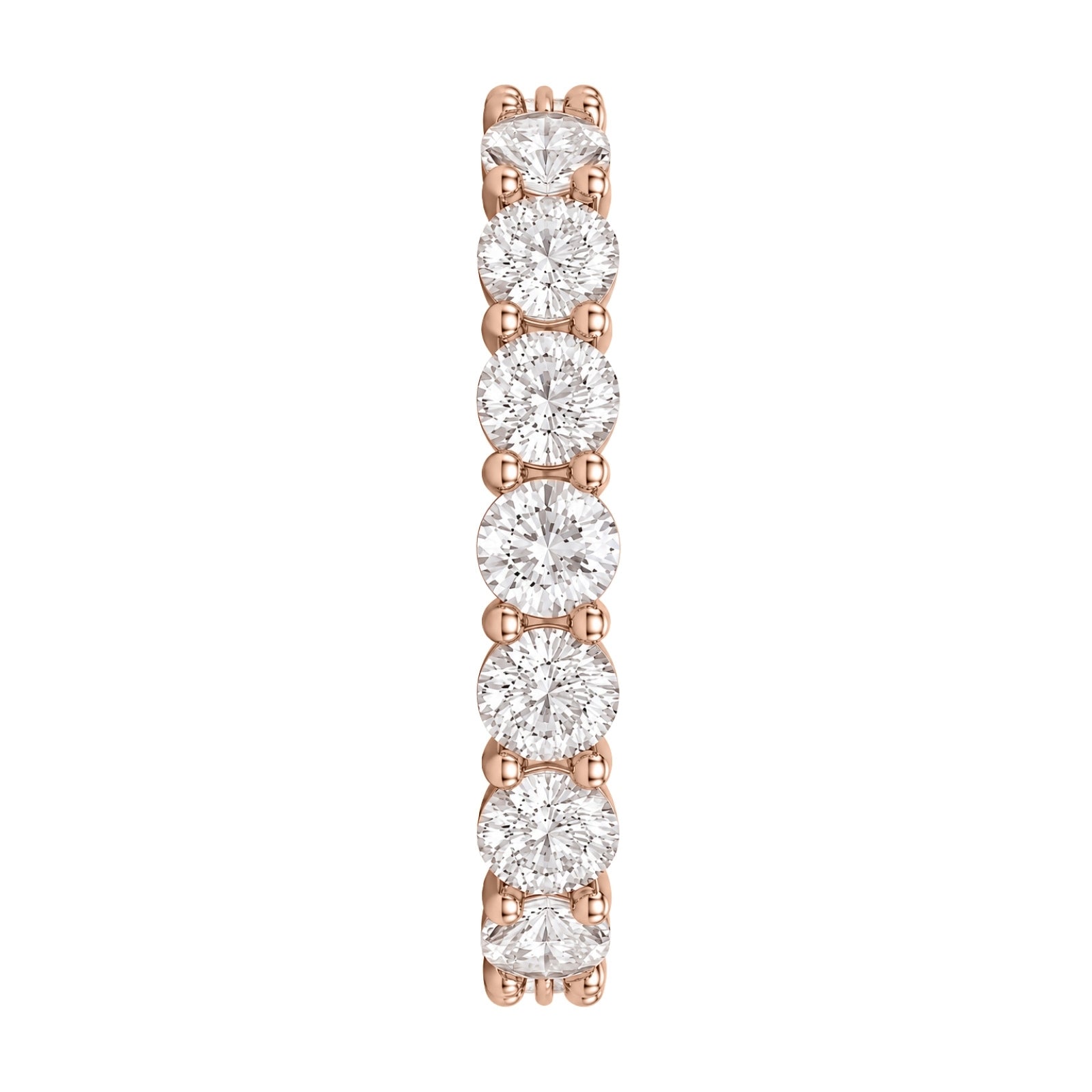 Venturant 3.00 - 7.00  Carat T.W. Round-cut Lab Grown Diamond (F/VS+) 14K Gold Eternity Band Ring