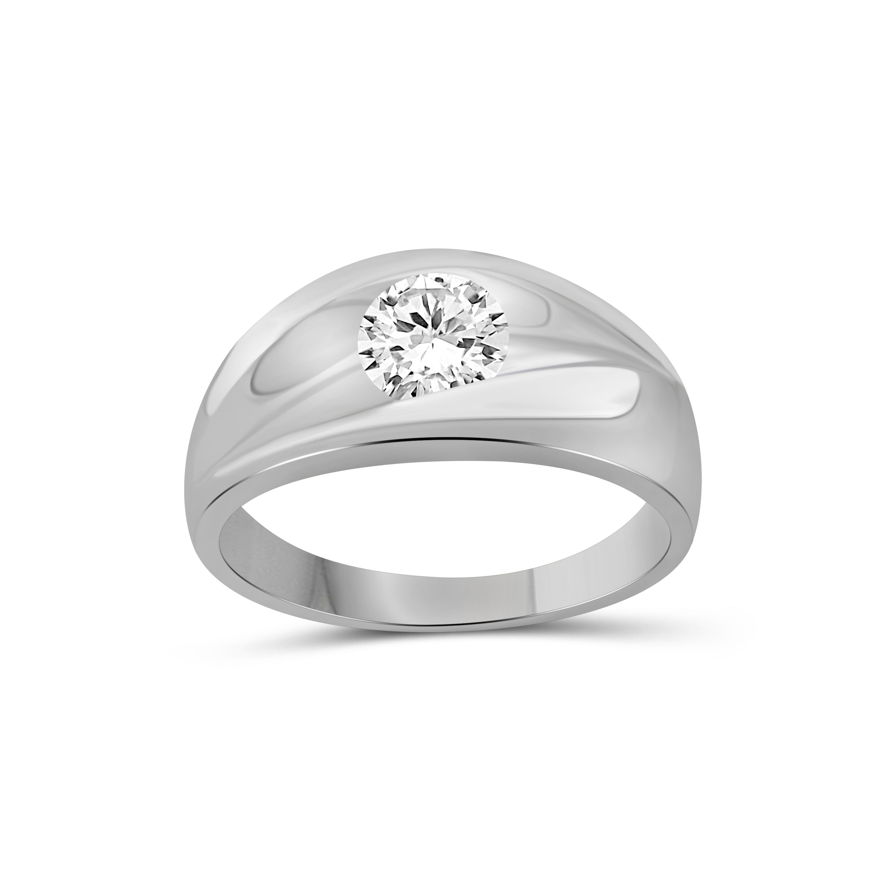 Venturant 1.00 Carat T.W. Round-cut Lab Grown Diamond (F/VS+) 14K Gold Men's Ring