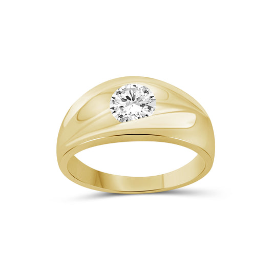 Venturant 1.00 Carat T.W. Round-cut Lab Grown Diamond (F/VS+) 14K Gold Men's Ring