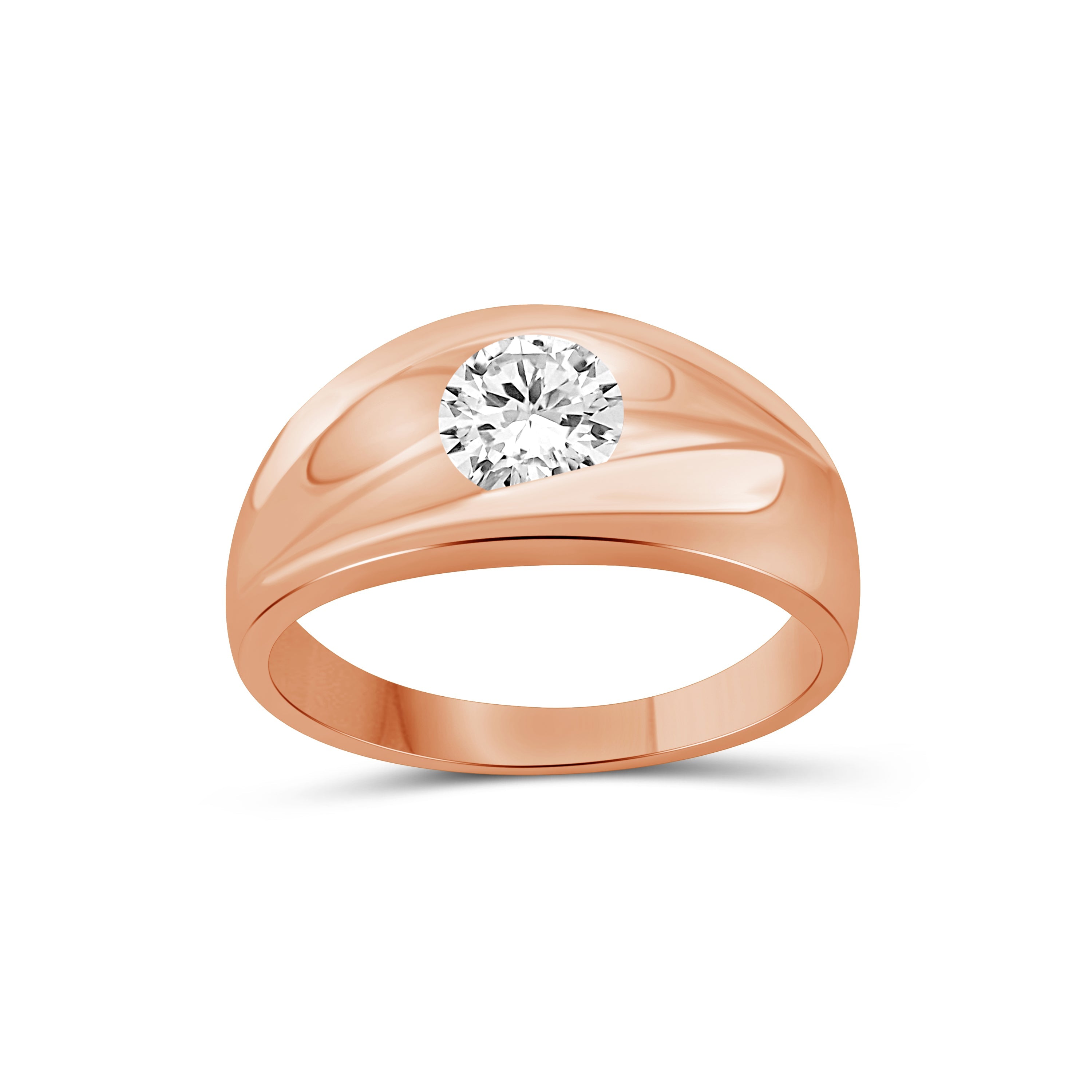 Venturant 1.00 Carat T.W. Round-cut Lab Grown Diamond (F/VS+) 14K Gold Men's Ring