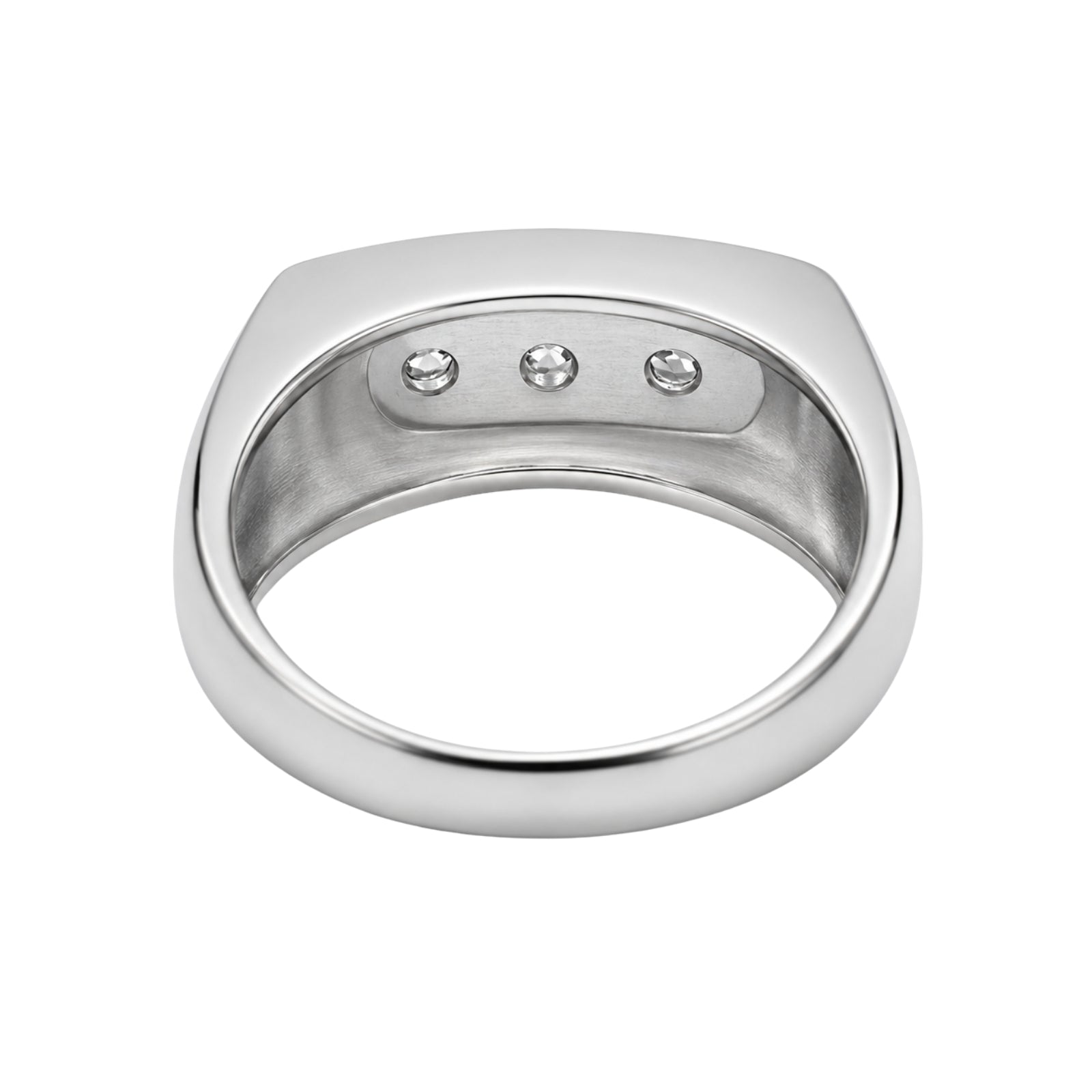 Venturant 0.50 Carat T.W. Round-cut Lab Grown Diamond (F/VS+) 14K Gold 3 Stone Men's Ring