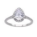 Venturant 1.00-3.50 Carat T.W. Pear & Round-cut Lab Grown Diamond (F/VS+) 14K Gold Halo Ring