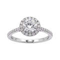 Venturant 1.00-3.50 Carat T.W. Round-cut Lab Grown Diamond (F/VS+) 14K Gold Halo Ring