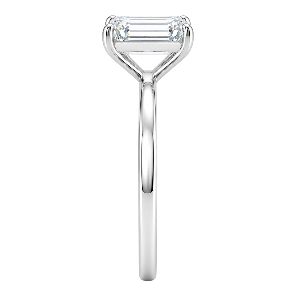 Venturant 1.00-6.00 Carat T.W. IGI certified Emerald-cut Lab Grown Diamond (D/VS+) 14K Gold Solitaire Ring