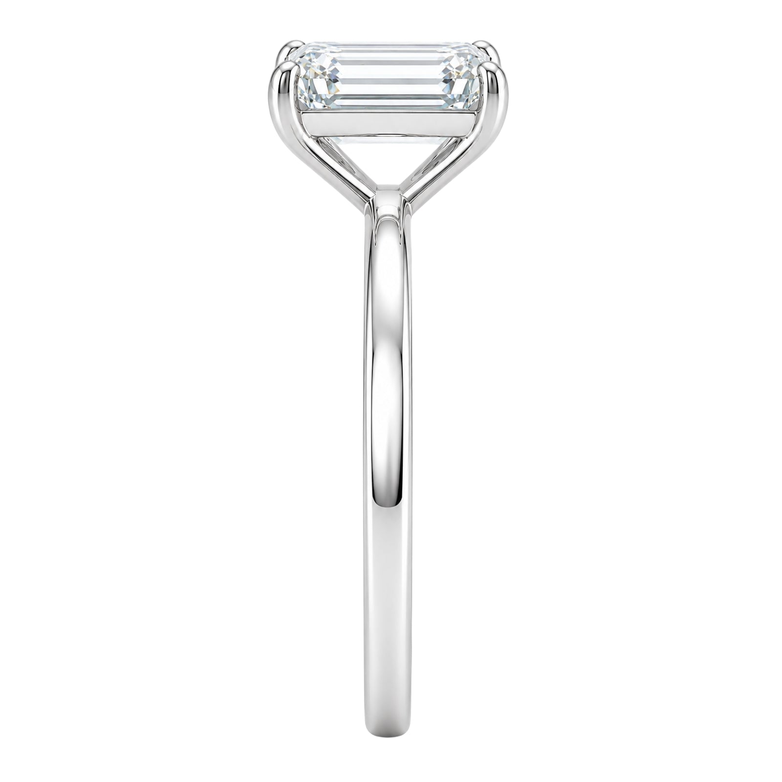 Venturant 1.00-6.00 Carat T.W. IGI certified Emerald-cut Lab Grown Diamond (D/VS+) 14K Gold Solitaire Ring