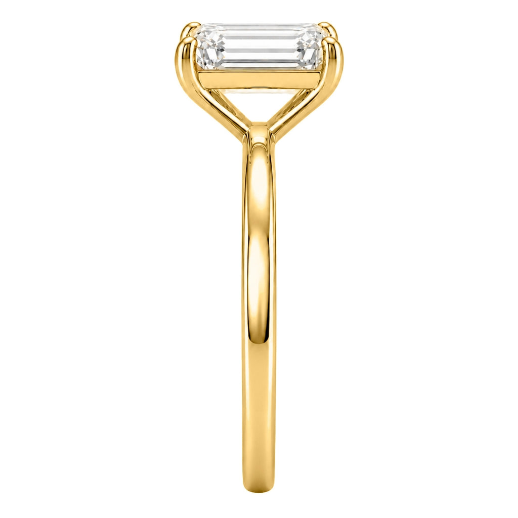 Venturant 1.00-6.00 Carat T.W. IGI certified Emerald-cut Lab Grown Diamond (D/VS+) 14K Gold Solitaire Ring