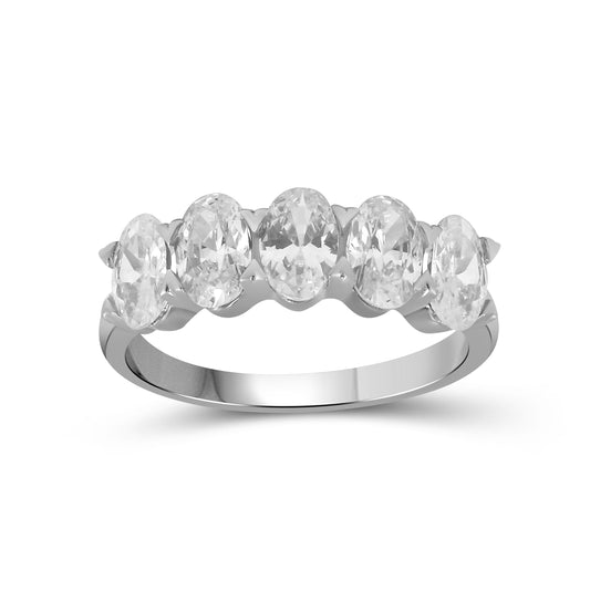 Venturant 2.00-3.00 Carat T.W. Oval-cut Lab Grown Diamond (F/VS+) 14K Gold 5 Stone Band Ring