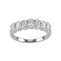Venturant 2.00 -3.00 Carat T.W. Oval-cut Lab Grown Diamond (F/VS+) 14K Gold 7 Stone Band Ring