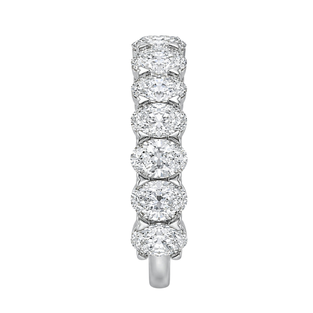 Venturant 2.00 -3.00 Carat T.W. Oval-cut Lab Grown Diamond (F/VS+) 14K Gold 7 Stone Band Ring