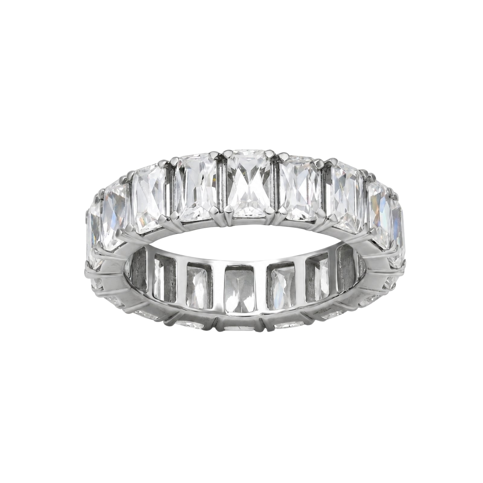 Venturant 5.00 - 7.00 Carat T.W. Emerald-cut Lab Grown Diamond (F/VS+) 14K Gold Eternity Band Ring