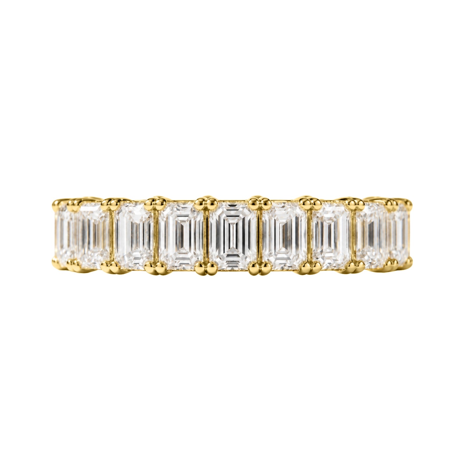 Venturant 5.00 - 7.00 Carat T.W. Emerald-cut Lab Grown Diamond (F/VS+) 14K Gold Eternity Band Ring