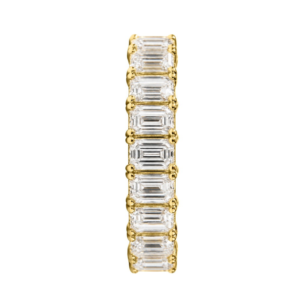 Venturant 5.00 - 7.00 Carat T.W. Emerald-cut Lab Grown Diamond (F/VS+) 14K Gold Eternity Band Ring