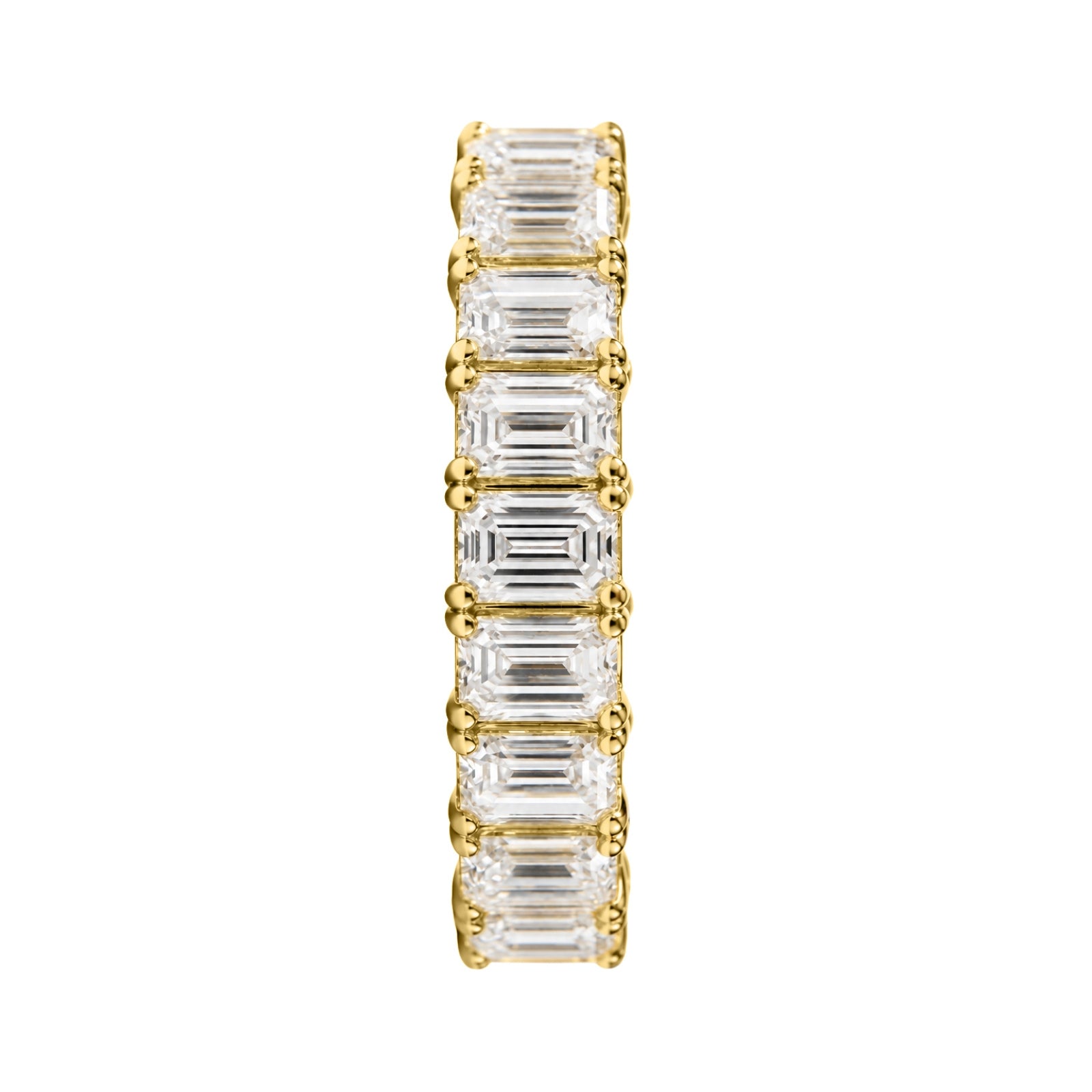 Venturant 5.00 - 7.00 Carat T.W. Emerald-cut Lab Grown Diamond (F/VS+) 14K Gold Eternity Band Ring