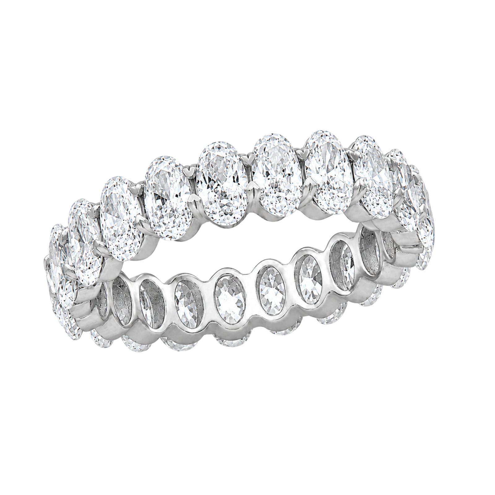 Venturant 5.00 - 7.00 Carat T.W. Oval-cut Lab Grown Diamond (F/VS+) 14K Gold Eternity Band Ring