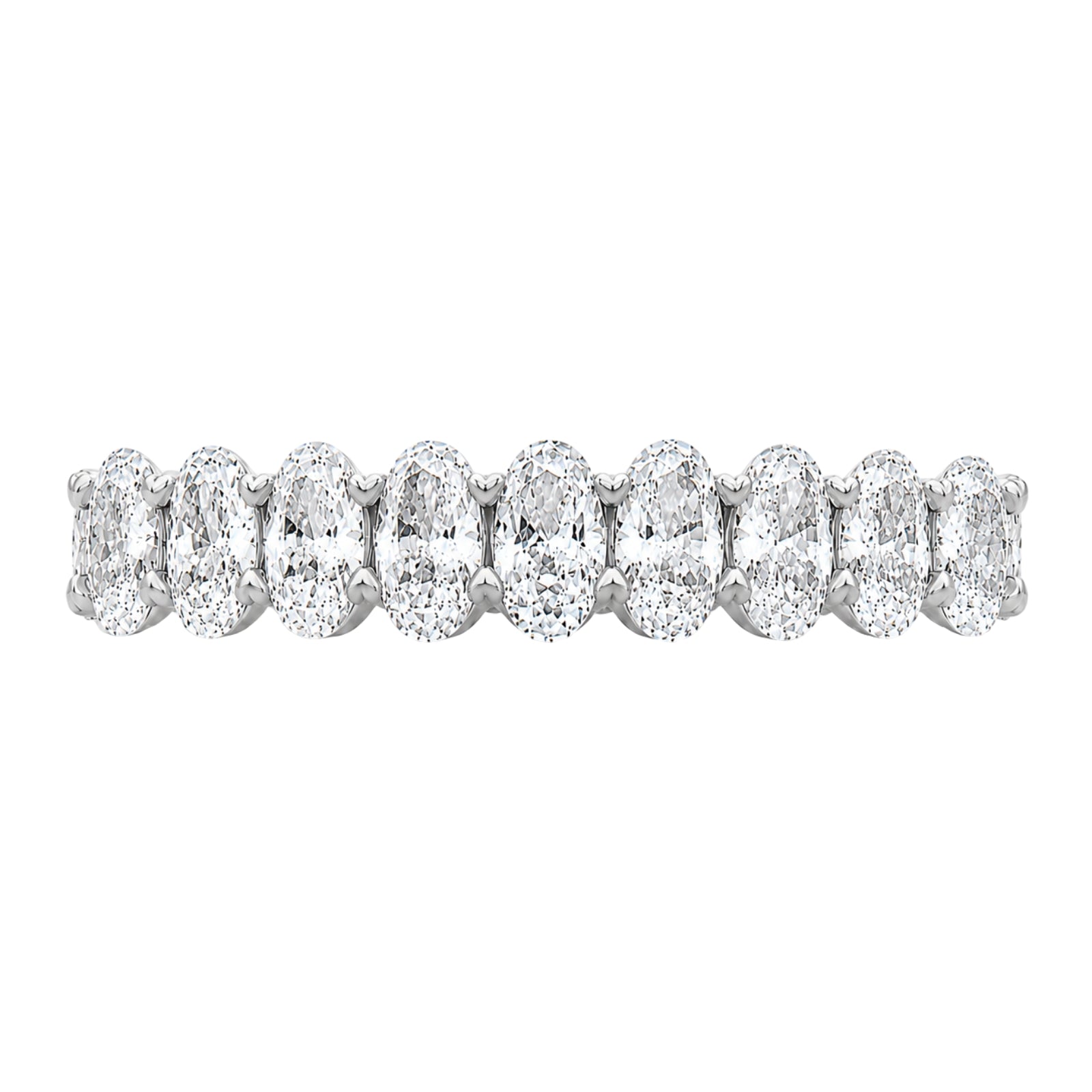 Venturant 5.00 - 7.00 Carat T.W. Oval-cut Lab Grown Diamond (F/VS+) 14K Gold Eternity Band Ring