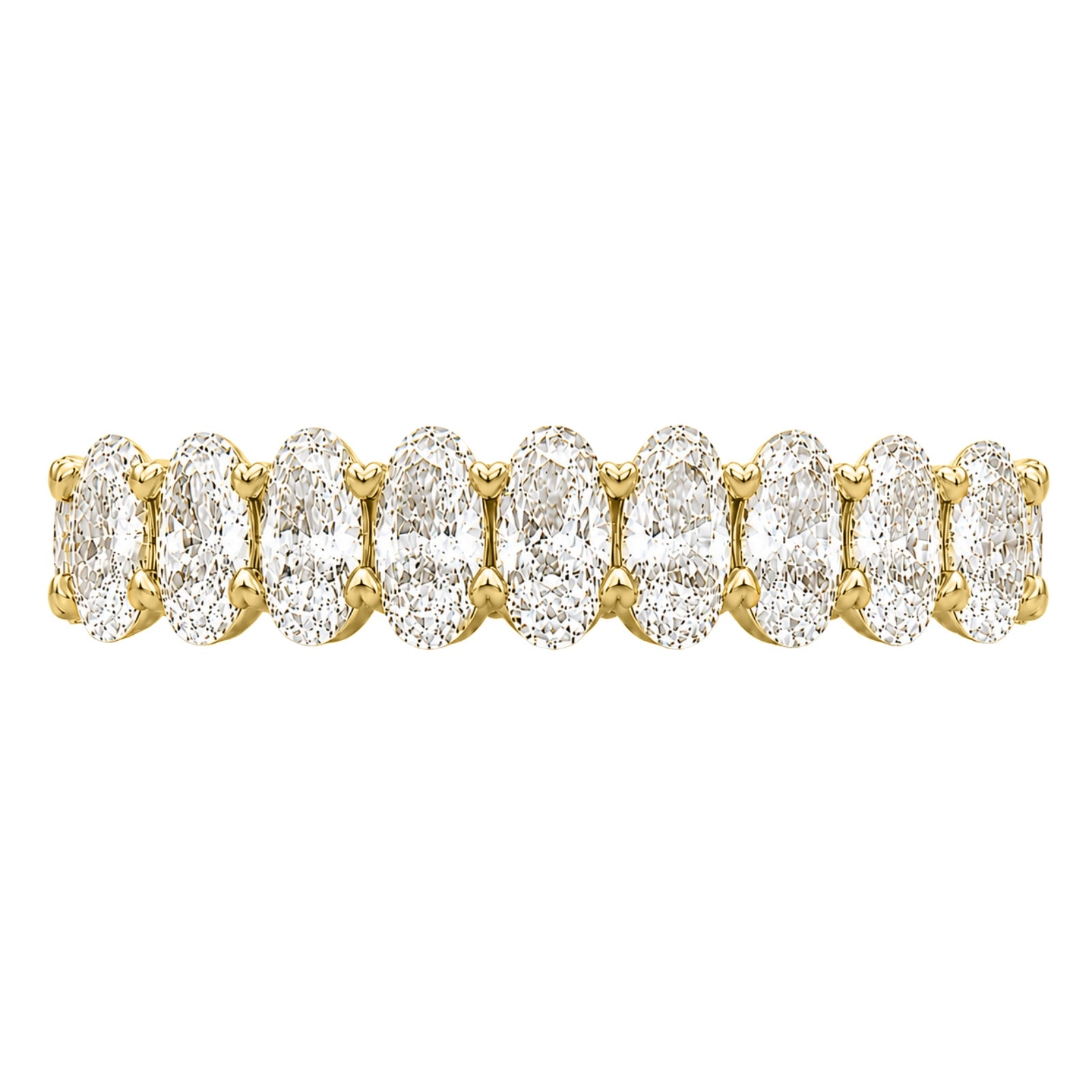 Venturant 5.00 - 7.00 Carat T.W. Oval-cut Lab Grown Diamond (F/VS+) 14K Gold Eternity Band Ring
