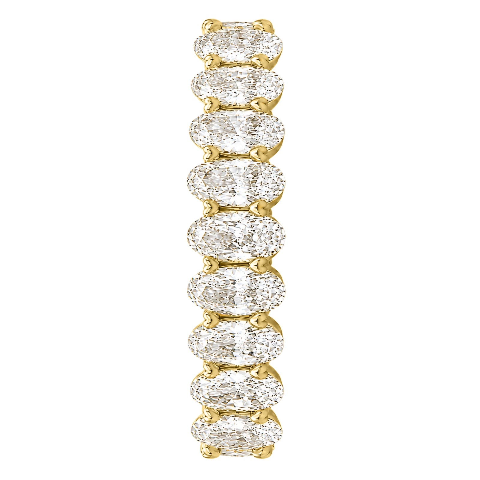 Venturant 5.00 - 7.00 Carat T.W. Oval-cut Lab Grown Diamond (F/VS+) 14K Gold Eternity Band Ring
