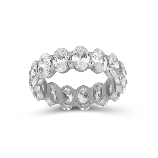 Venturant 5.00 - 7.00 Carat T.W. Oval-cut Lab Grown Diamond (F/VS+) 14K Gold Eternity Band Ring