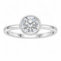 Venturant 1.00-6.00 Carat T.W. IGI certified Round-cut Lab Grown Diamond (D/VS+) 14K Gold Bezel Set Ring