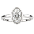 Venturant 1.00-6.00 Carat T.W. IGI certified Oval-cut Lab Grown Diamond (D/VS+) 14K Gold Bezel Set Ring