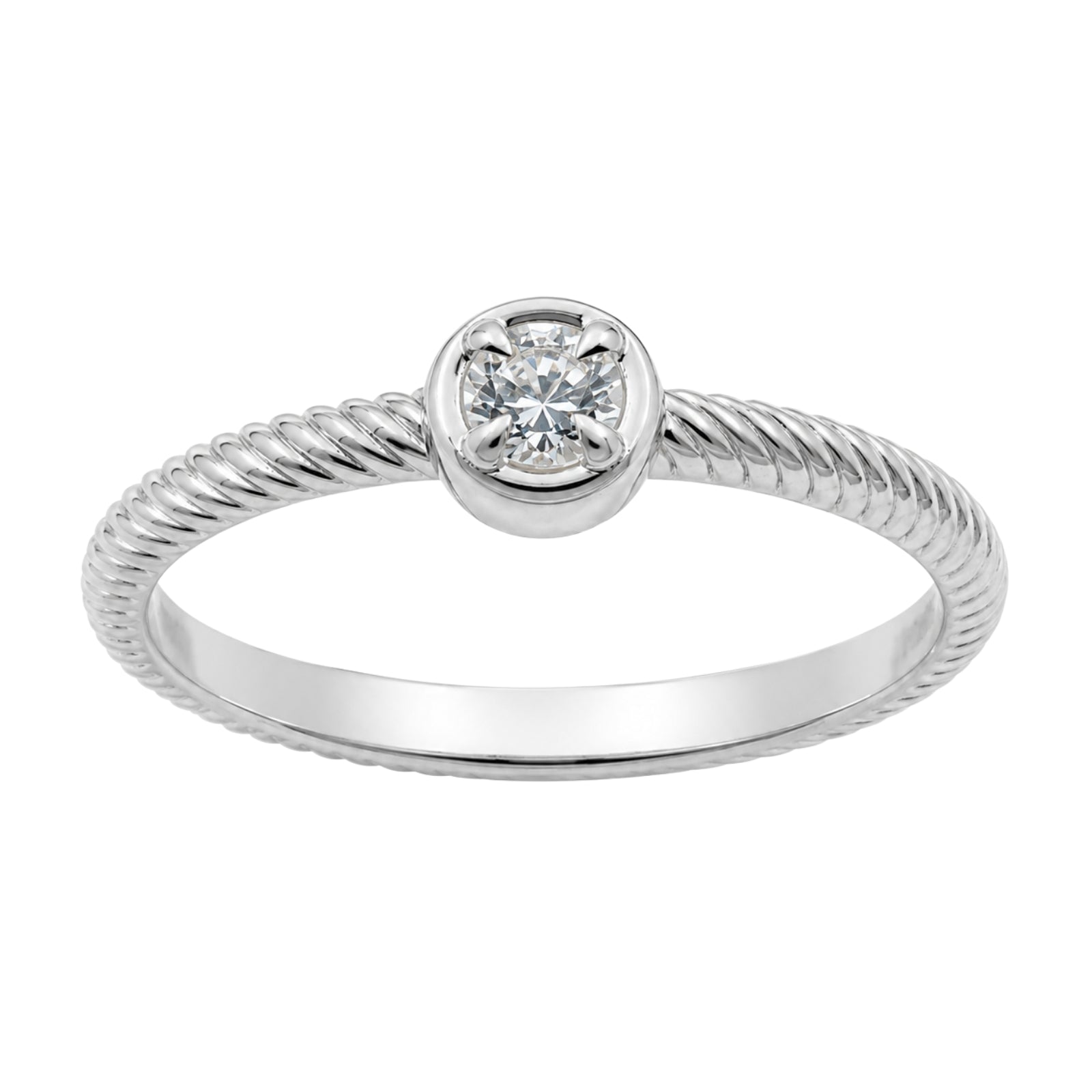 Venturant 1/6 Carat T.W. Round-cut Lab Grown Diamond (F/VS+) 14K Gold Ring