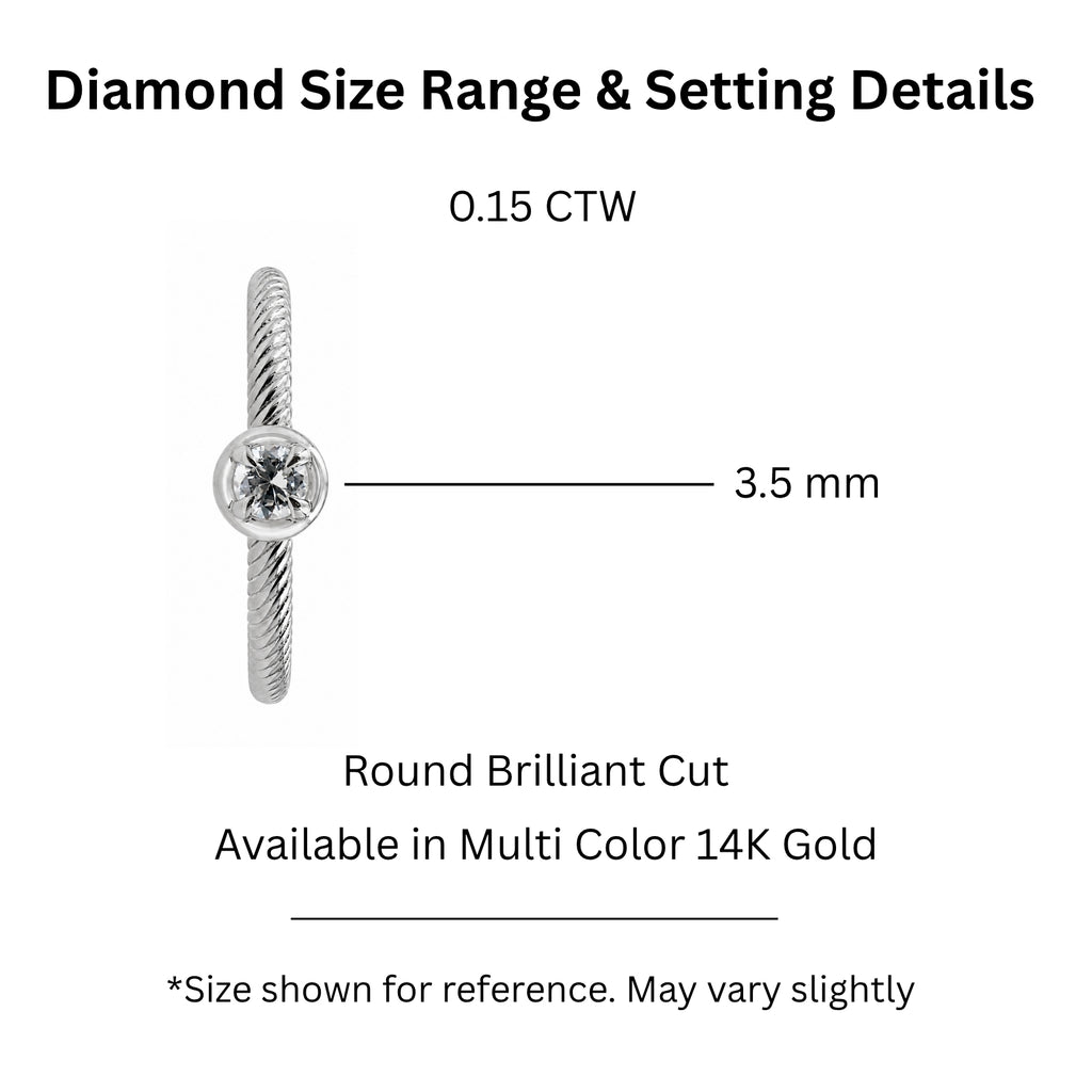 Venturant 1/6 Carat T.W. Round-cut Lab Grown Diamond (F/VS+) 14K Gold Ring
