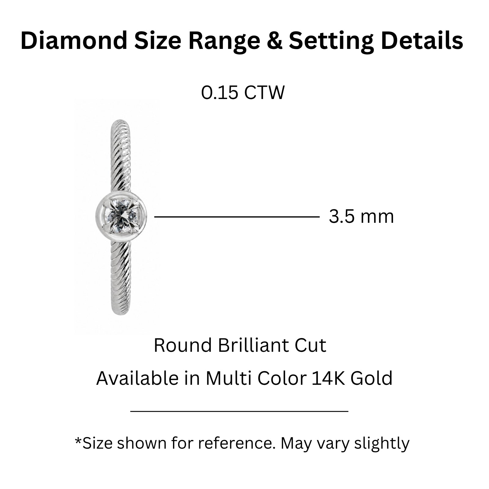 Venturant 1/6 Carat T.W. Round-cut Lab Grown Diamond (F/VS+) 14K Gold Ring