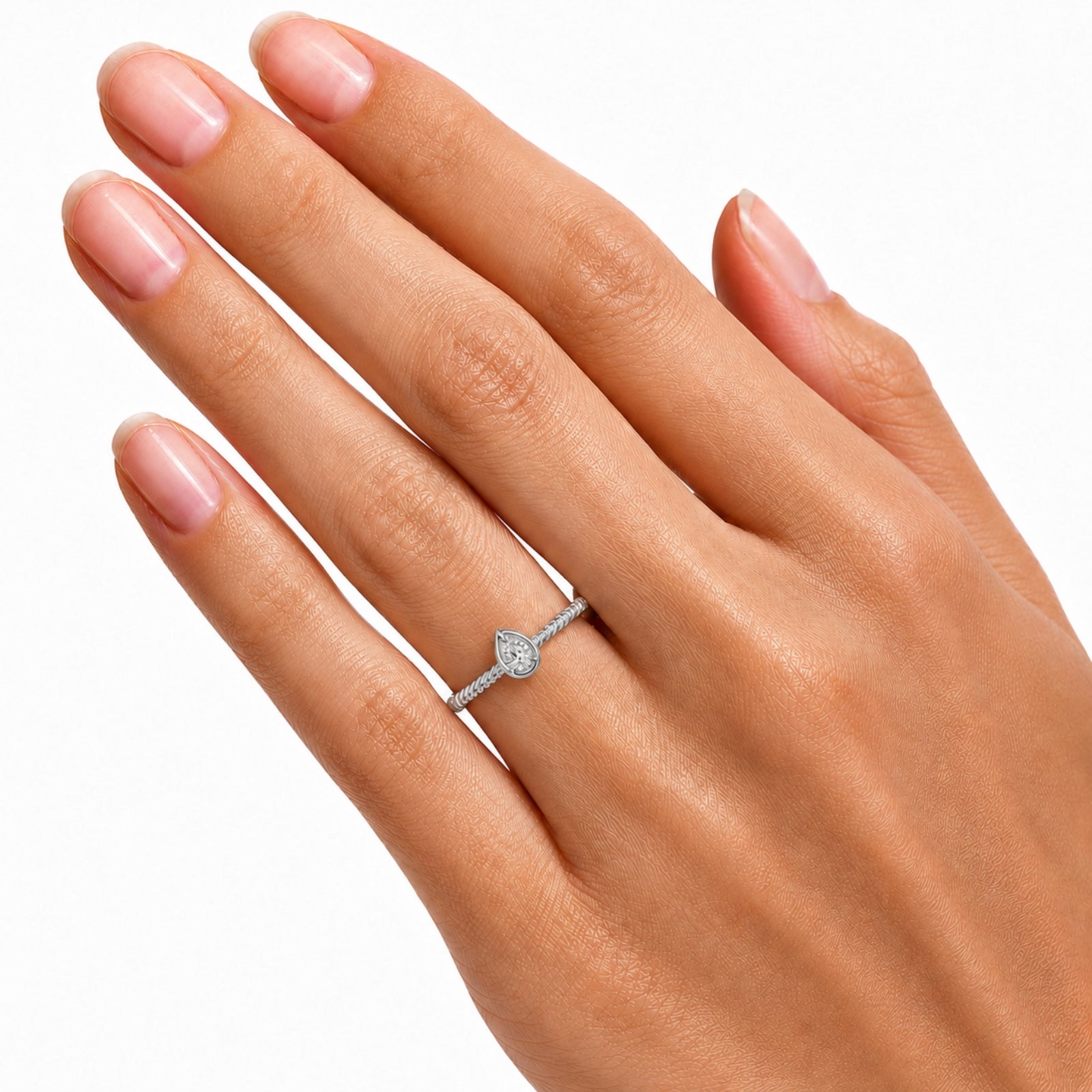 Venturant 1/5 Carat T.W. Pear-cut Lab Grown Diamond (F/VS+) 14K Gold Ring